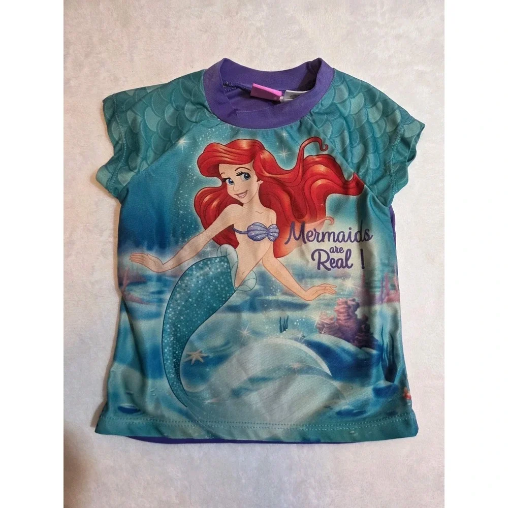 291. Disney Princess Ariel Little Mermaid 2-Piece Mermaid Dress Outfit Girls...